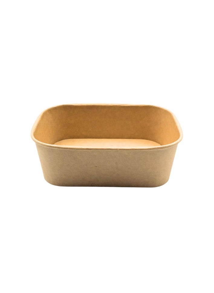 PureEarth Kraft Salad Bowl – 25 Pieces | Rectangular, Eco-Friendly & Biodegradable  - Image 4
