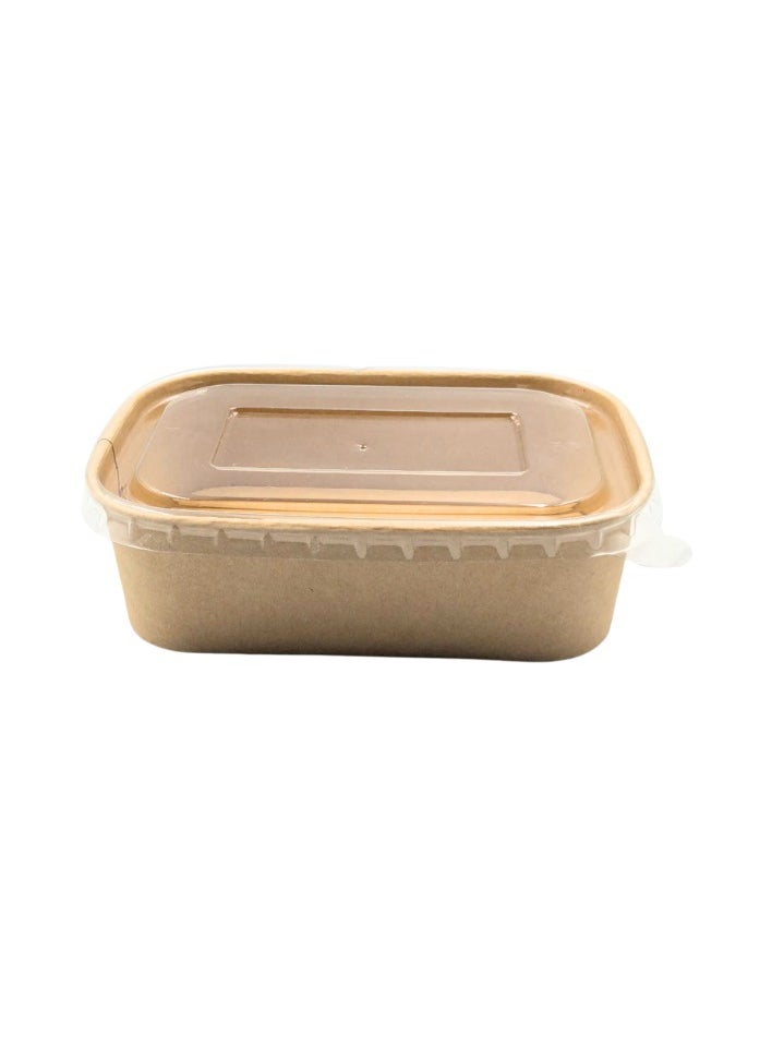 PureEarth Kraft Salad Bowl – 25 Pieces | Rectangular, Eco-Friendly & Biodegradable  - Image 2