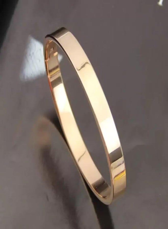 Amaal Bracelet for Men gold Stylish Boys brother boyfriend gents/Fashion Gold Kada for men/golden Bracelets for Men Metal/Stainless Steel Kada Kadas Bracelet valentine Gift open kada A355 - Image 4