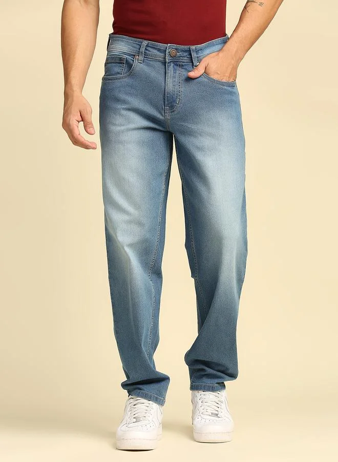 HIGH STAR Men Blue Slim Fit Heavy Fade Jeans