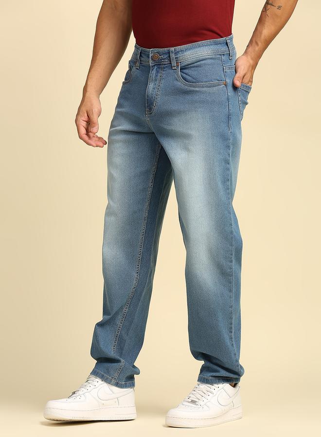 HIGH STAR Men Blue Slim Fit Heavy Fade Jeans  - Image 4