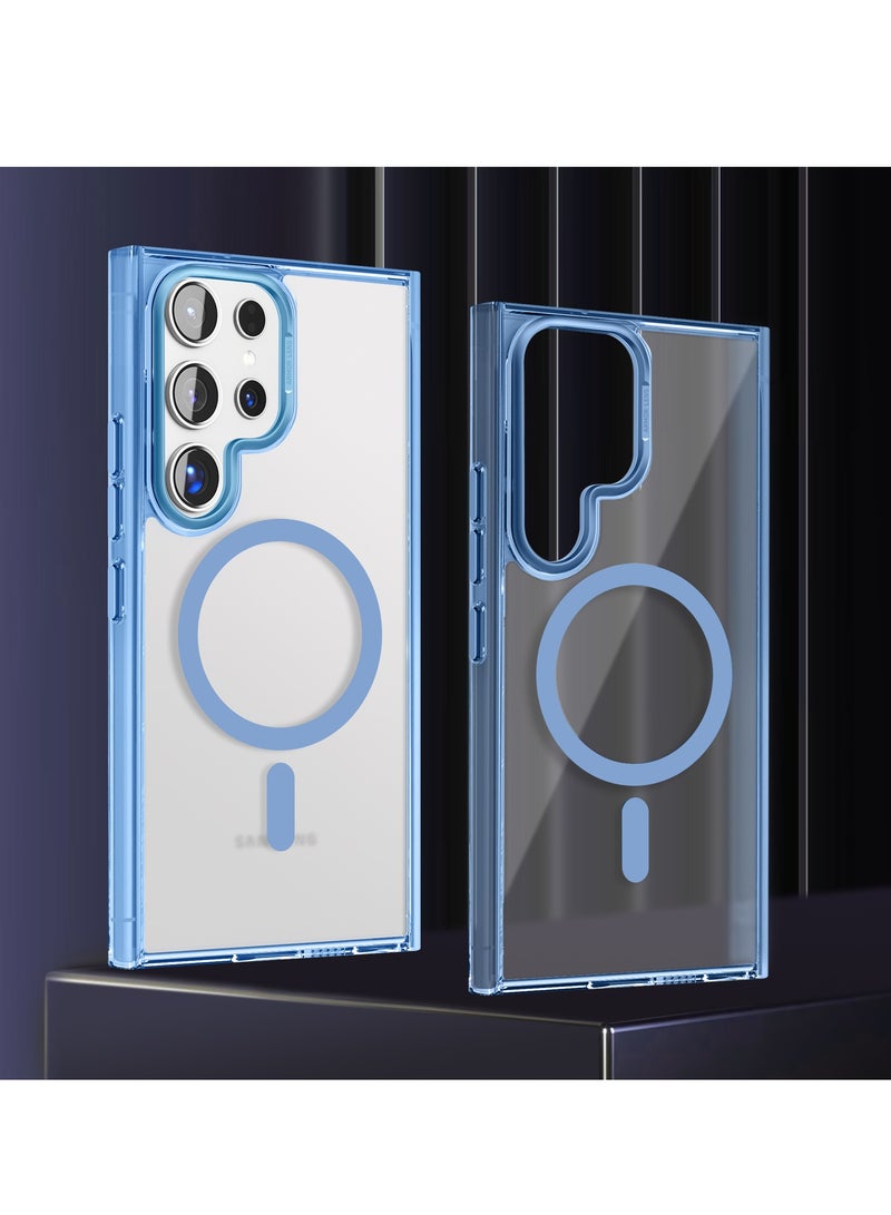 S24 Ultra Case: Slim, Luxurious & Wireless Magnetic Charging - Light Blue - Image 2