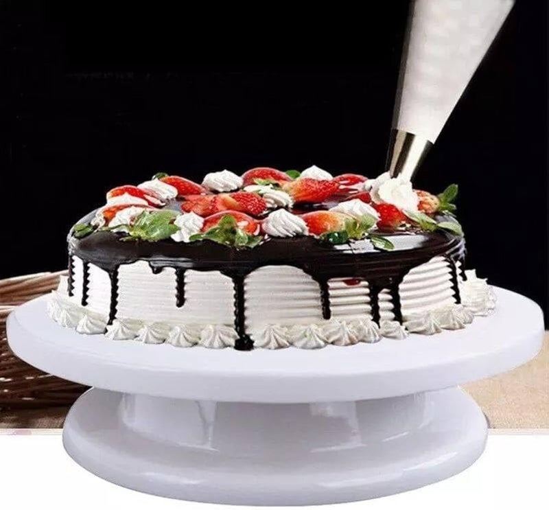 Revolving Cake Stand with Non - Slip Base, Cake Decorating Supplies, Size 28cm - Image 1