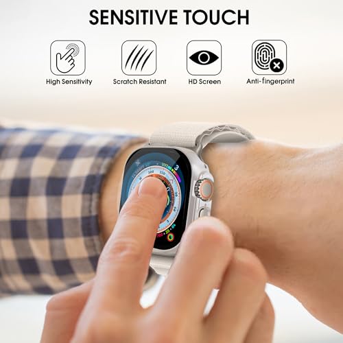 Tiorecime 20 Pack Case for Apple Watch Ultra 2/Ultra 49mm with Tempered Glass Screen Protector, Shockproof Hard PC Protective Cover, All-Around Bumper Compatible with iWatch Ultra 2/Ultra 49mm - Image 3