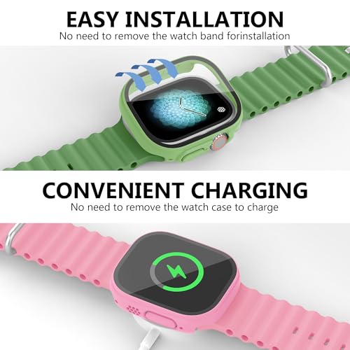 Tiorecime 20 Pack Case for Apple Watch Ultra 2/Ultra 49mm with Tempered Glass Screen Protector, Shockproof Hard PC Protective Cover, All-Around Bumper Compatible with iWatch Ultra 2/Ultra 49mm - Image 5