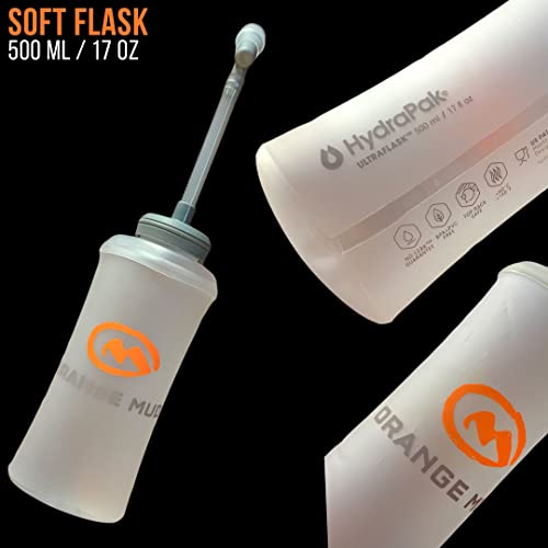 Orange Mud 500ml Soft Flask – 17oz Collapsible Hydration Bottle – BPA & PVC Free – Ultra-Light, Leak-Proof, Soft Material – Fits Any Pocket – with Optional Tube & Bite Valve - Image 5