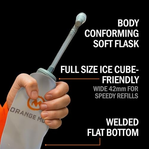 Orange Mud 500ml Soft Flask – 17oz Collapsible Hydration Bottle – BPA & PVC Free – Ultra-Light, Leak-Proof, Soft Material – Fits Any Pocket – with Optional Tube & Bite Valve - Image 3
