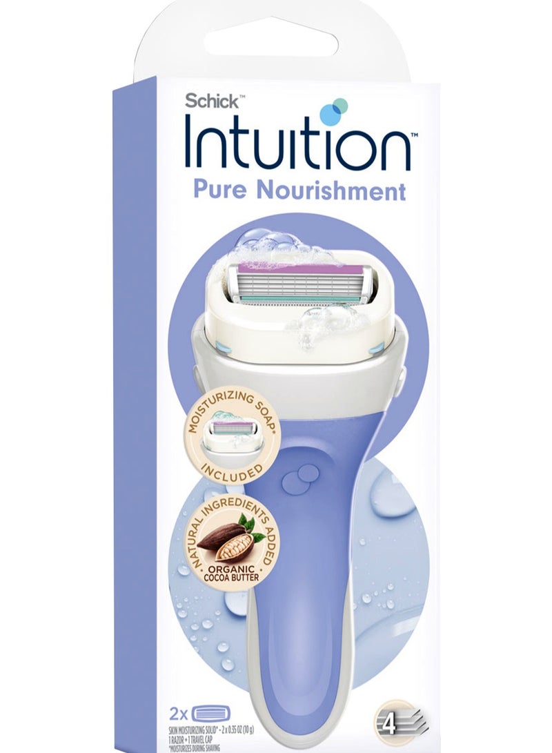 Schick Intuition Pure Nourishment Cocoa Butter Breeze Razors for Women - Image 1