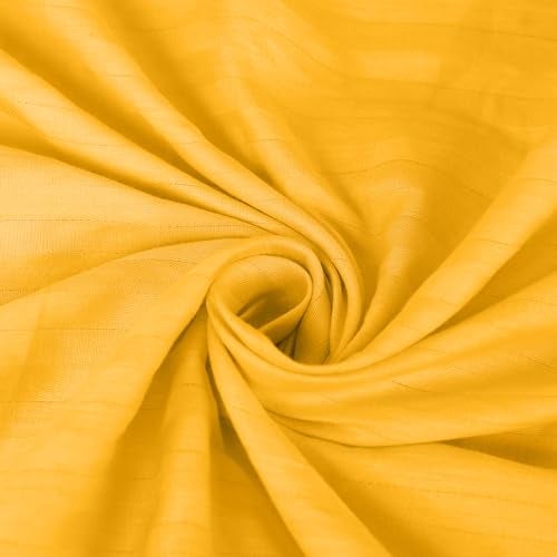 AVI 210TC Soft Luxury Satin Stripe Cotton Pillow Covers Set of 2, Envelope Closure Pillow Cases, Breathable Hotel Quality Pillowcover (16x24 Inches, Golden) - Image 3