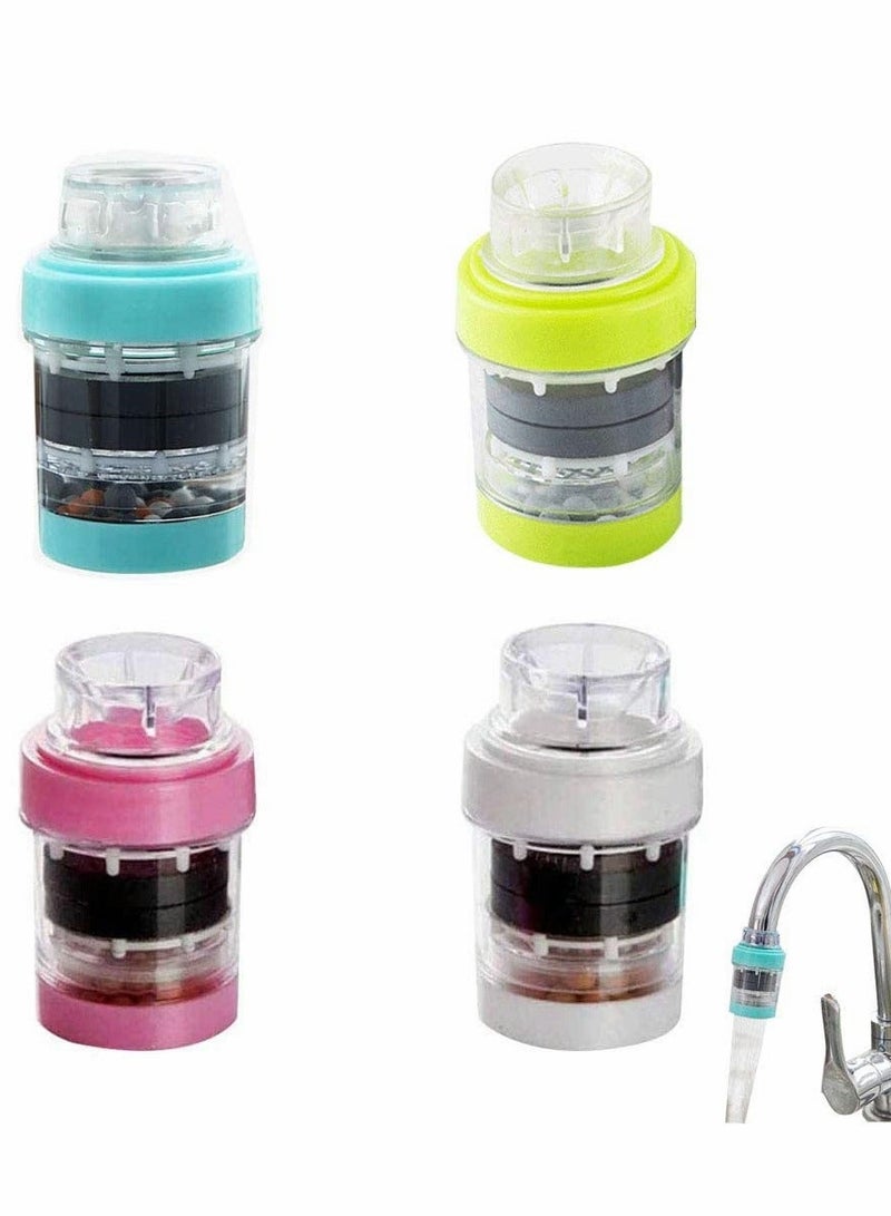 Activated Carbon Water Faucet, Faucet Water Filters, Removes Chlorine Fluoride Heavy Metals Hard Water Softener Water Tap Filter for Kitchen, Home, Bathroom (4 Color) - Image 1