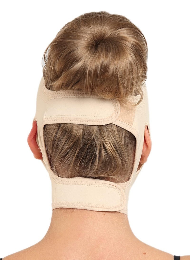 Bukela Neck Chin Compression Garment Strap Bandage, Face Slimmer, Double Chin Wrap (Beige) - Image 5