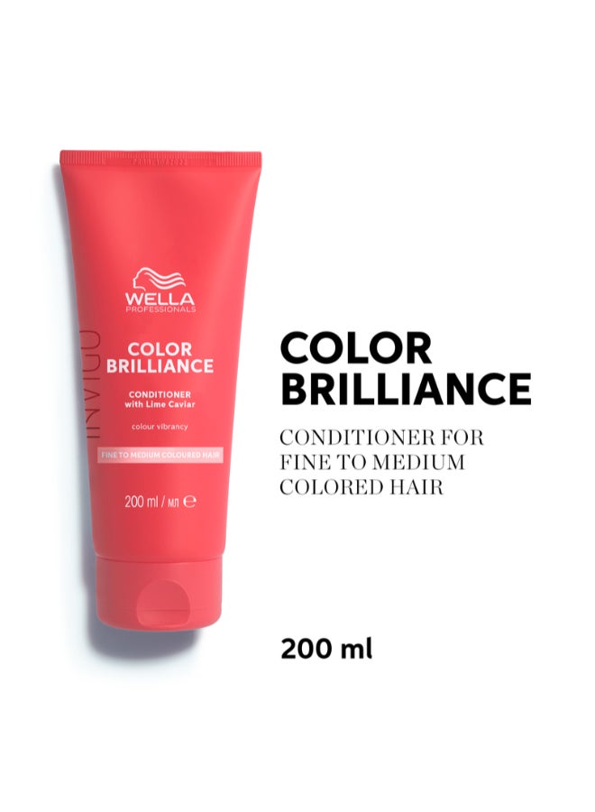 Wella Professionals Invigo Color Brilliance Vibrant Color Conditioner 200Ml - For Fine To Medium Hair - Image 2