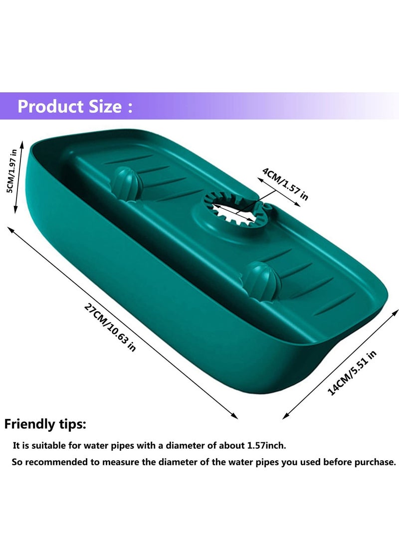 Kitchen Sink Splash Guard, Silicone Faucet Mat Sink Water Splash Guard Sink Draining Pad Behind Faucet Kitchen Sink Accessories Sink Tray Holder Drain Basket  - Image 3