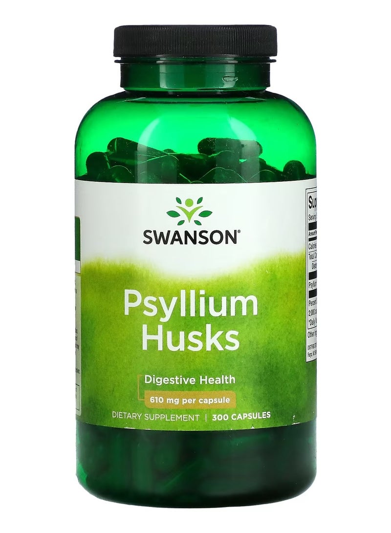 Swanson, Psyllium Husks, 610 mg, 300 Capsules