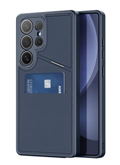 DUX DUCIS DUX DUCIS Rafi II Series Case for Samsung Galaxy S25 Ultra Case Wallet with Kickstand and Credit Card Holder Compatible with MagSafe Leather Heavy Duty Protective Case Cover (Blue)  - Image 1