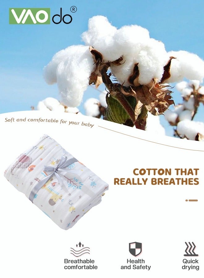VAOdo 5PCS Cotton Baby Towels Set Includ Washcloths Rapid Water Absorption 100% cotton Extra Soft Baby Wash Face Towels - Image 2