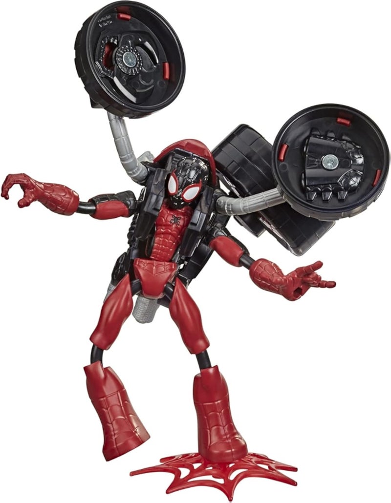 Marvel Bend And Flex, Flex Rider Spider-Man Action Figure Toy, 6-Inch Flexible Figure And 2-In-1 Motorcycle For Kids Ages 4 And Up