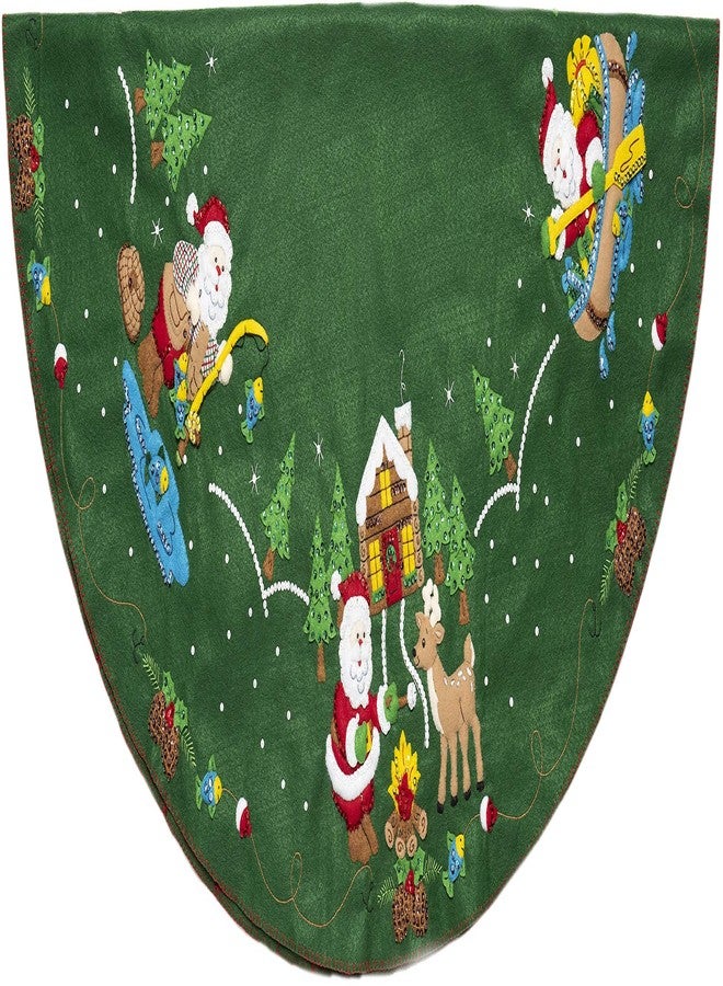Bucilla Lodge Santa Felt Applique Kit Large - Image 1