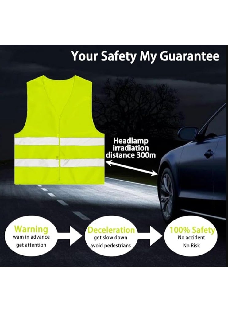 TEAKWOOD 1 Pack Hi Vis Vests,Hi Vis Safety Vests with 2 Reflective Stripes,Night Workwear Reflective Vest,for Traffic Work, Running, Surveyor and Security Guard Construction Vest(M) - Image 3