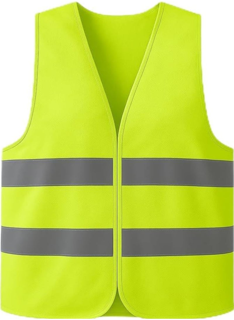 TEAKWOOD 1 Pack Hi Vis Vests,Hi Vis Safety Vests with 2 Reflective Stripes,Night Workwear Reflective Vest,for Traffic Work, Running, Surveyor and Security Guard Construction Vest(M) - Image 1