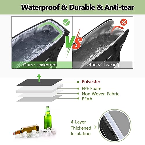 HODRANT Motorcycle Saddlebag Cooler, Leakproof Side Bag Liner Compatible With Harley Davidson 1993-2022 Touring Hard Saddlebag, Waterproof Insert Organizer, 1 Bag - Image 4