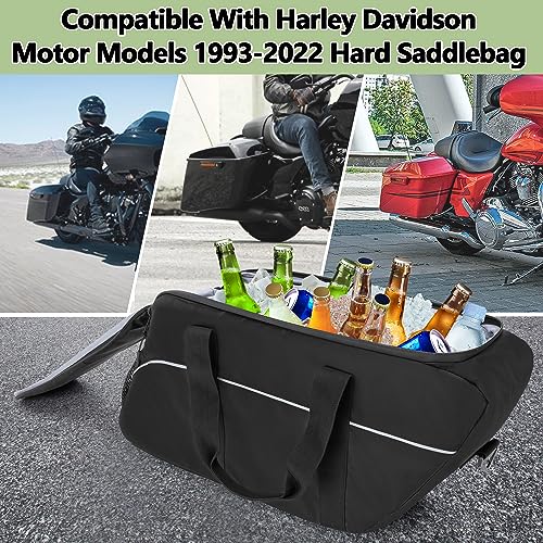 HODRANT Motorcycle Saddlebag Cooler, Leakproof Side Bag Liner Compatible With Harley Davidson 1993-2022 Touring Hard Saddlebag, Waterproof Insert Organizer, 1 Bag - Image 2