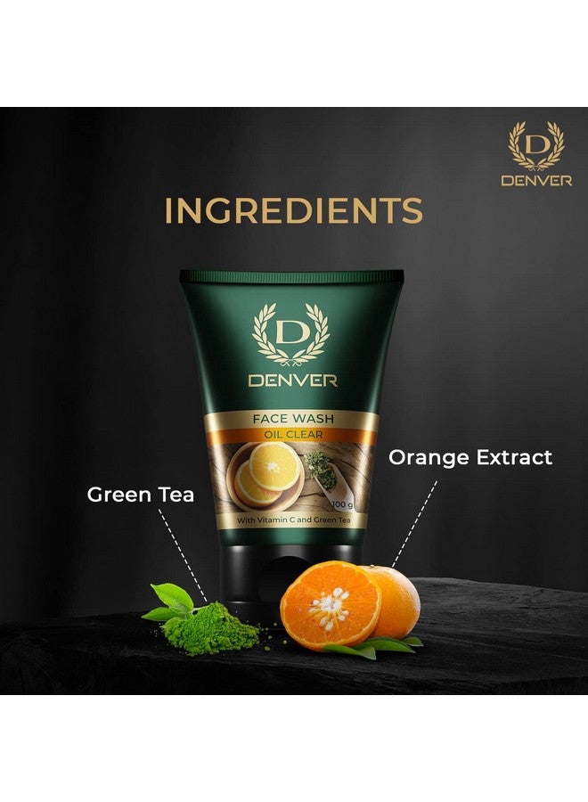 DENVER Deep Cleanse + Oil Clear Face Wash 100Gm Each (Combo Set Of 2) Deep Pore Cleaning & Remove Acne & Lighten Dark Spots Face Gel For Men Fights Acne And Pollution All Skin Type - Image 5