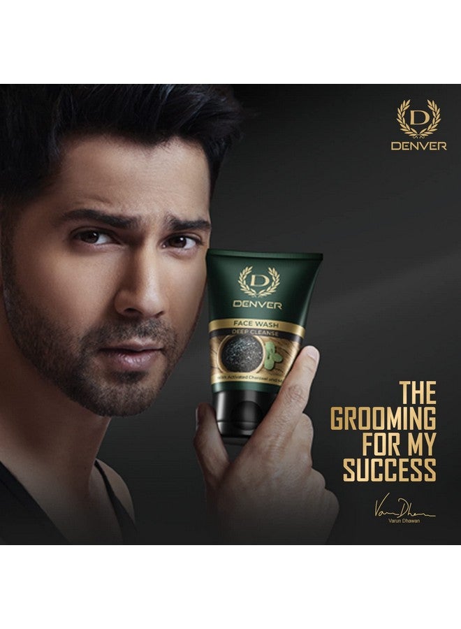 DENVER Deep Cleanse + Oil Clear Face Wash 100Gm Each (Combo Set Of 2) Deep Pore Cleaning & Remove Acne & Lighten Dark Spots Face Gel For Men Fights Acne And Pollution All Skin Type - Image 2