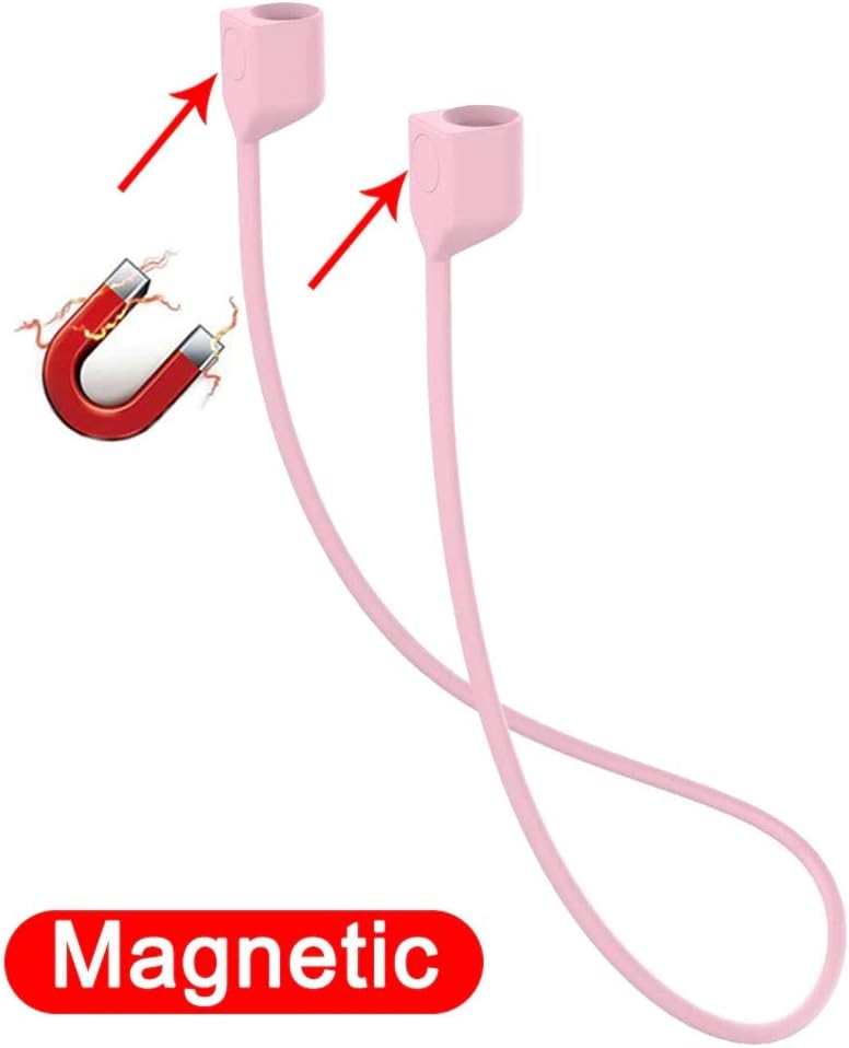 SOLDOUT ™ Anti Lost Silicone Magnetic Rope Earphone Strap For TWS Bluetooth Earphones Compatible With AirPods 2 3 Pro Accessories (Pink) - Image 1