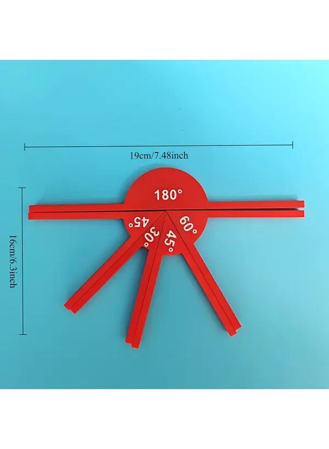 9pcs Math Angle Teaching Kit Color Coded Geometric Shapes Learning Tools for Classroom - Image 3