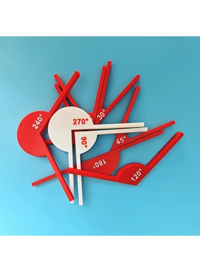 9pcs Math Angle Teaching Kit Color Coded Geometric Shapes Learning Tools for Classroom - Image 4