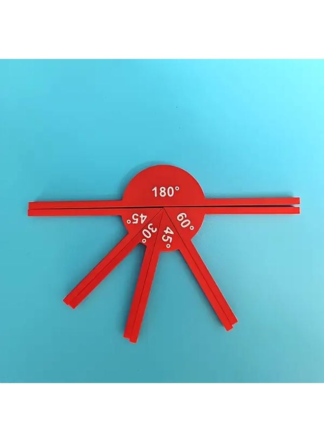 9pcs Math Angle Teaching Kit Color Coded Geometric Shapes Learning Tools for Classroom - Image 5