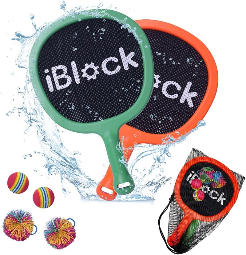 Smartwo Badminton Racket Set for Kids Beginners, Lightweight Tennis Racket, Pool Beach Outdoor Games for Girls Boys, Kids Outdoor Ball Games, Includes 2 Sponge Balls, 2 String Balls - Image 1