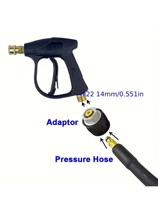 Karcher K Series Quick Release Adapter M22 14mm Female Metal Pressure Washer Gun Hose Converter Model E - Image 3