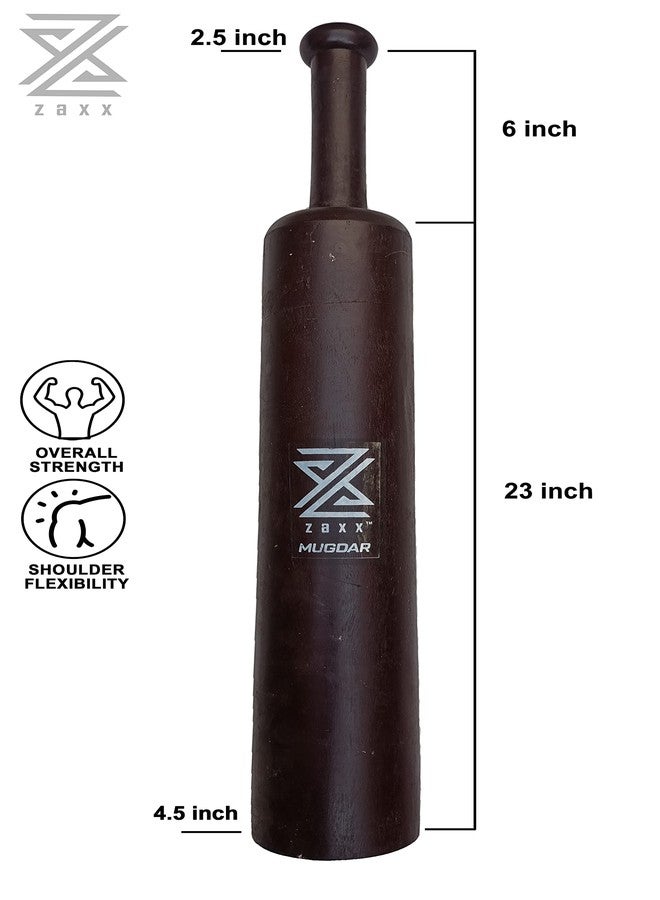 zaxx 5kg (Pair) Wooden Indian Mugdar, Clubs, Meel, Clubbell, Karla Kattai, Mugdar, Original Manufactured from zaxx Combo of 2 - Image 2