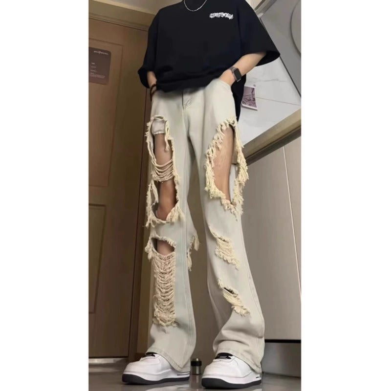 Unisex Classic Denim Jeans Loose Fit Daily Outdoor Wear - Image 2