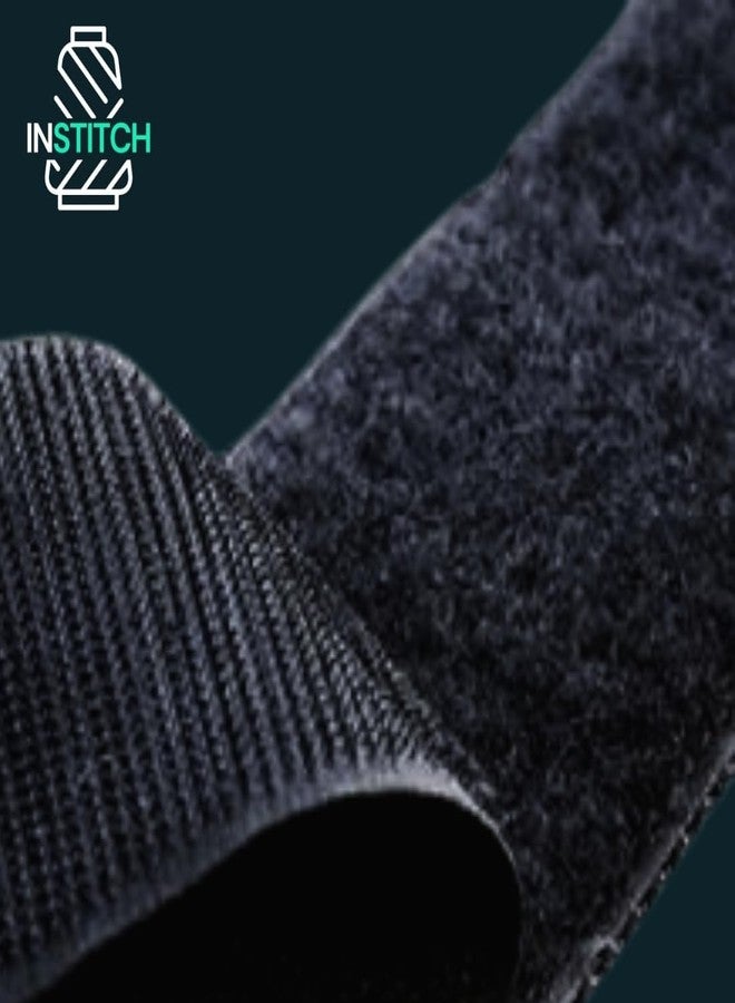 INSTITCH Self-Adhesive Hook and Loop Tape, Hook & Loop Tapes Roll, Self Sticky Back Strong Gripping Perfect for DIY | Home, Office, School, and Crafting |, Crafting & Wall Hanging (25mm) (Black, 10 Meter) - Image 3