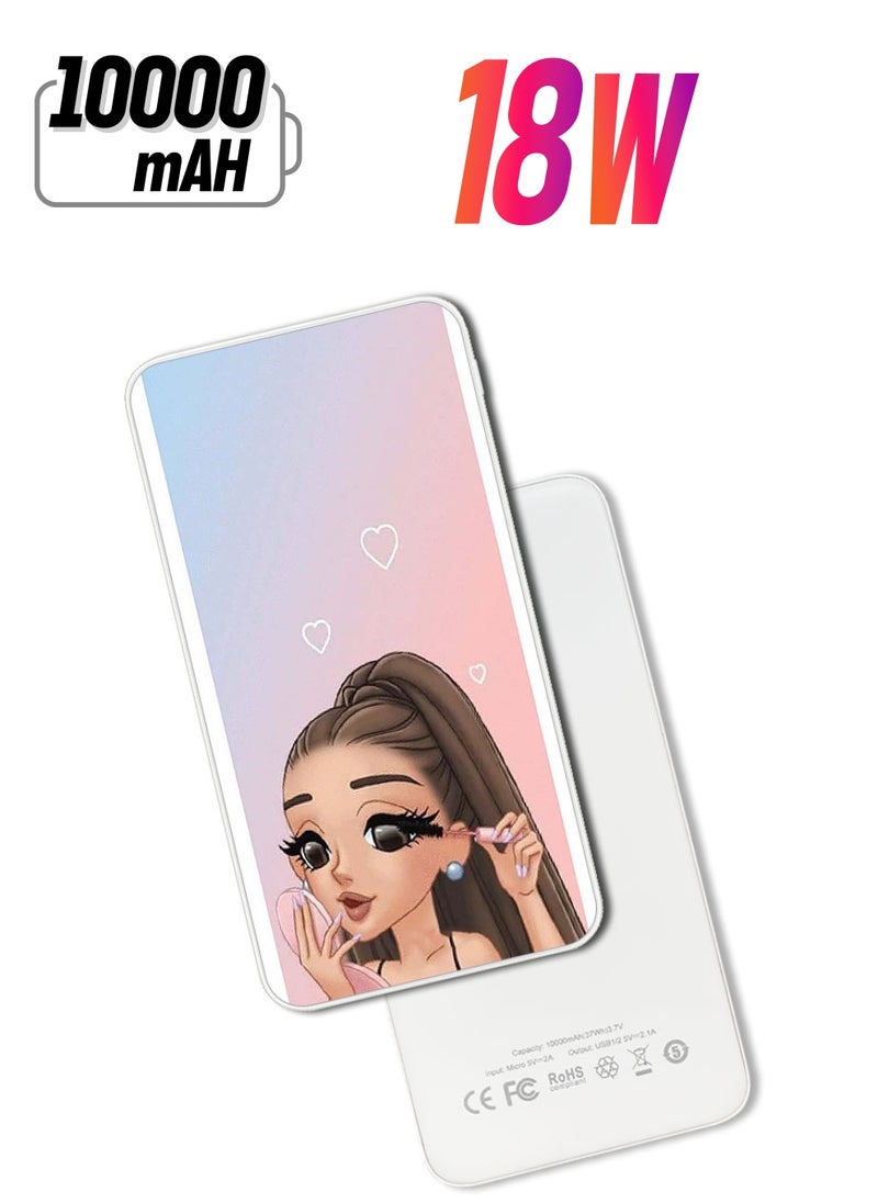 Theodor - 10,000 mAh Super Fast Charging Ultra Compact Power Bank with Quick Charge & Power Delivery, Portable Charger For iPhone and Android Putting Makeup - Image 1
