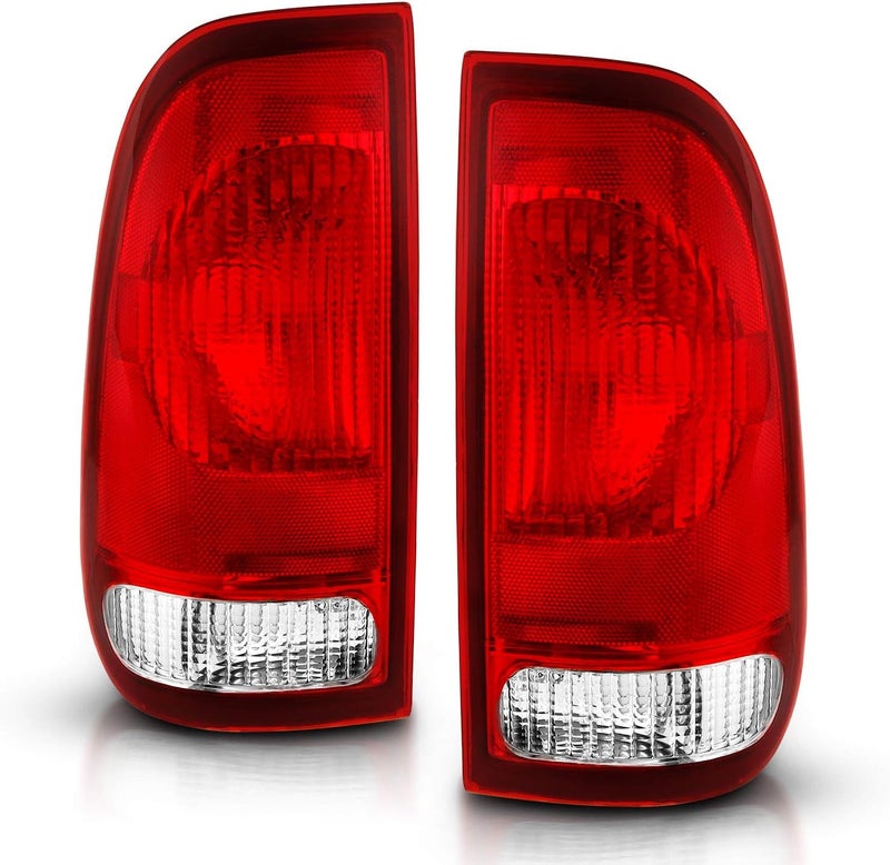 AmeriLite مجموعة مصابيح خلفية هالوجين واضحة حمراء بديلة من المصنع لطراز فورد F-Series F150 F250 F350 SuperDuty - جانب السائق والراكب - Image 2