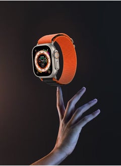 CATANES Apple Watch Band 49mm 45mm 44mm 42mm Alpine Loop Band Women Men Adjustable with Metal G-Hook Strap for iWatch Ultra Series SE 8/7/6/5/4/3/2/1 Orange Black  - Image 3