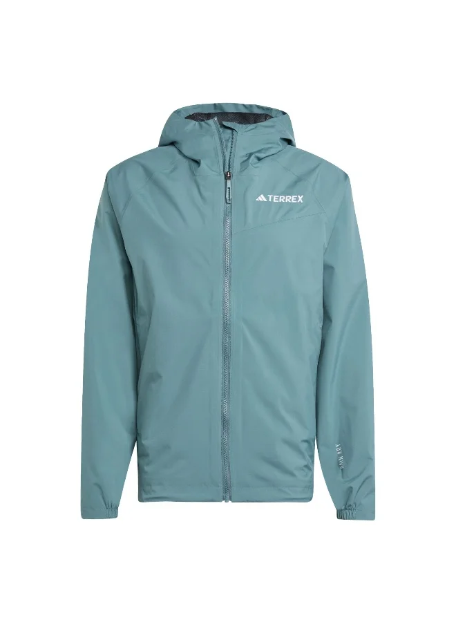 Adidas Multi 2L Rain J Green Hiking Jackets For Men XS