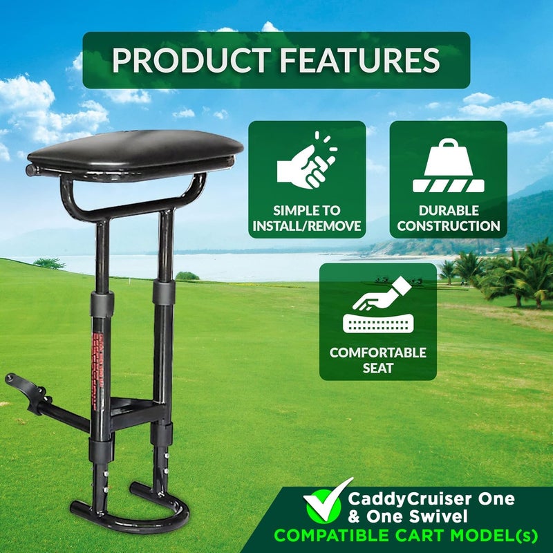 Caddytek Removable Seat for Golf Push Cart - Compatible with Explorer and CaddyLite 15.3 - Image 3