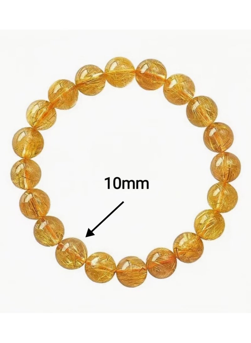 Pure natural citrine plain ring bracelet jewelry, suitable for men and women as a gift  - Image 1