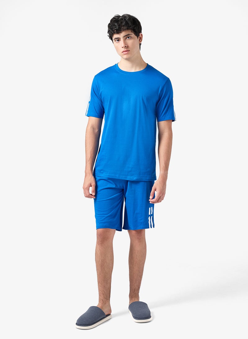 سفنتي فايف طقم بيجامة تي شيرت وشورت - Image 1