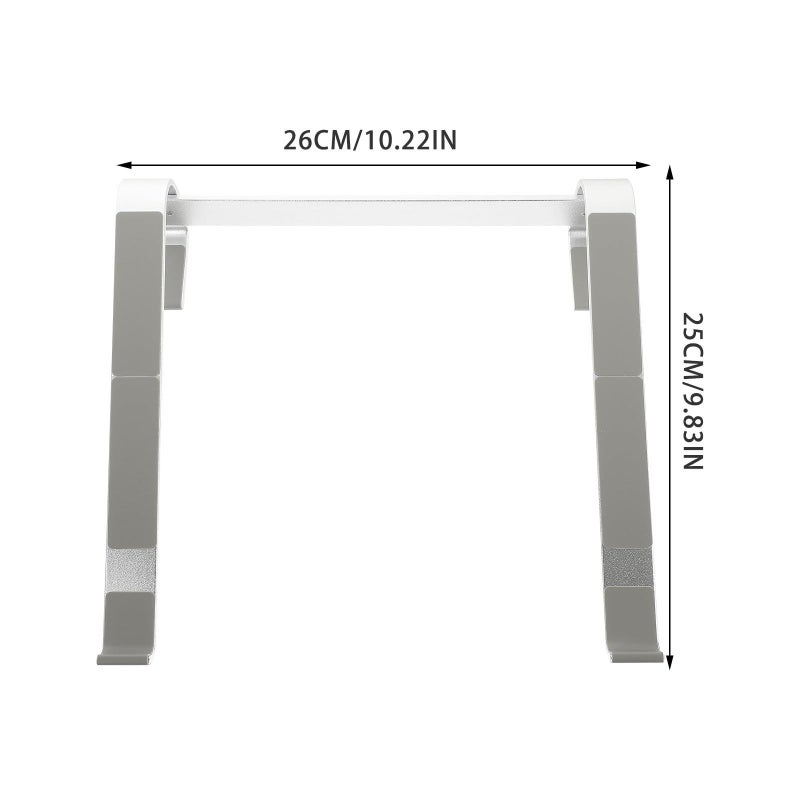 Aluminum Folding Desktop Laptop Stand With Cooling Rack For Office And Home Use Silver - Image 3