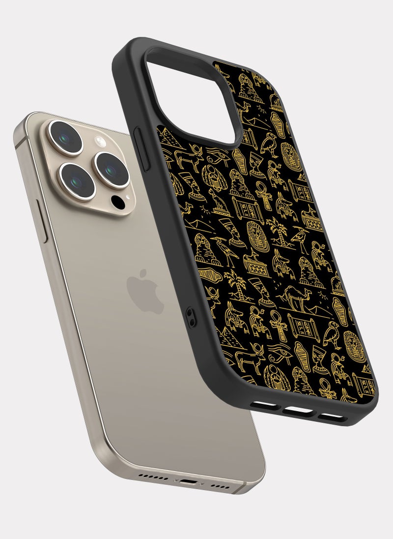 PXLAAT iPhone 15 Pro case cover Pharaonic Pattern  - Image 2