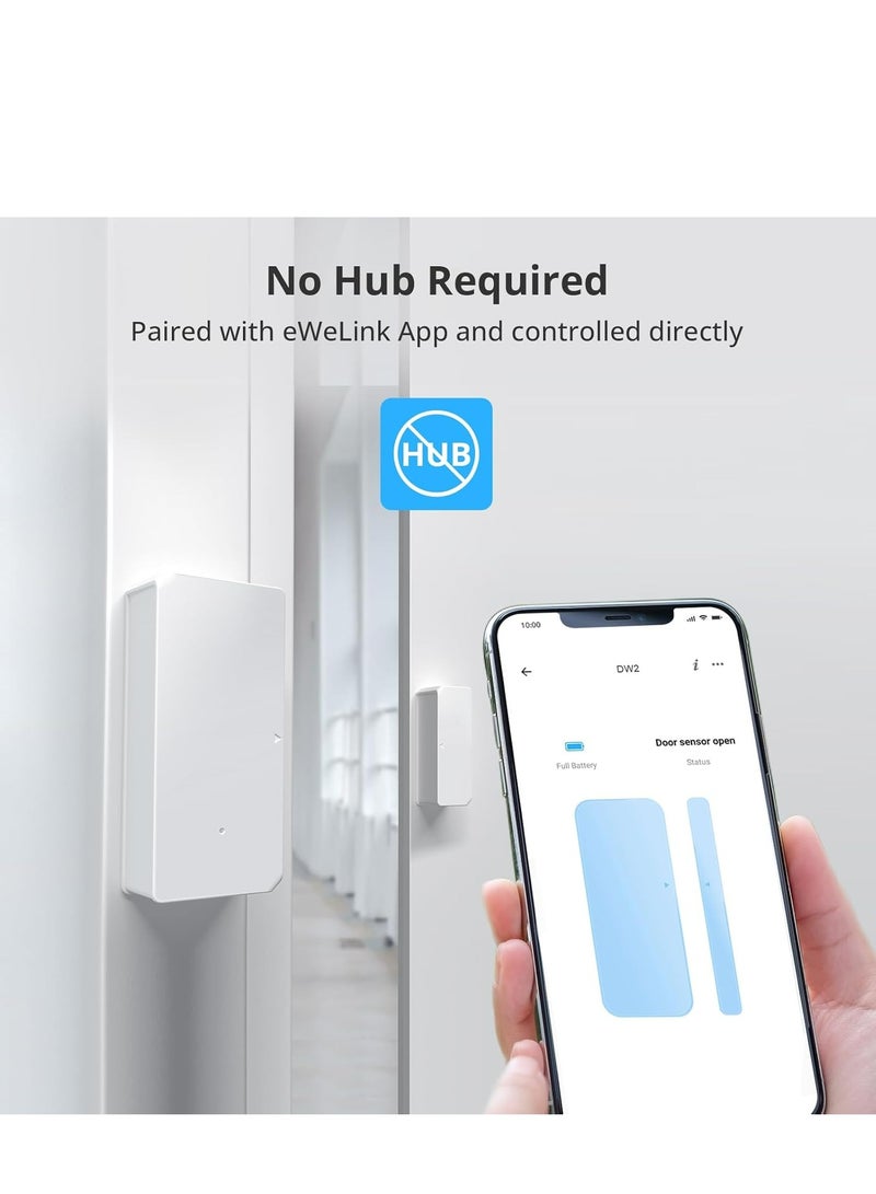 SONOFF SONOFF DW2 Wi-Fi Wireless Door Window Sensor,APP Alert for Home Automation Wireless Alarm Security System, Compatible with IFTTT, Alexa, Google Home, No Gateway Required. - Image 3