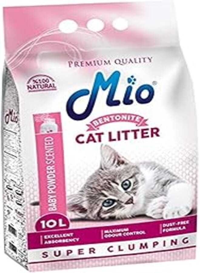 Mio Cat Litter Baby Powder Scented Super Clumping 10L