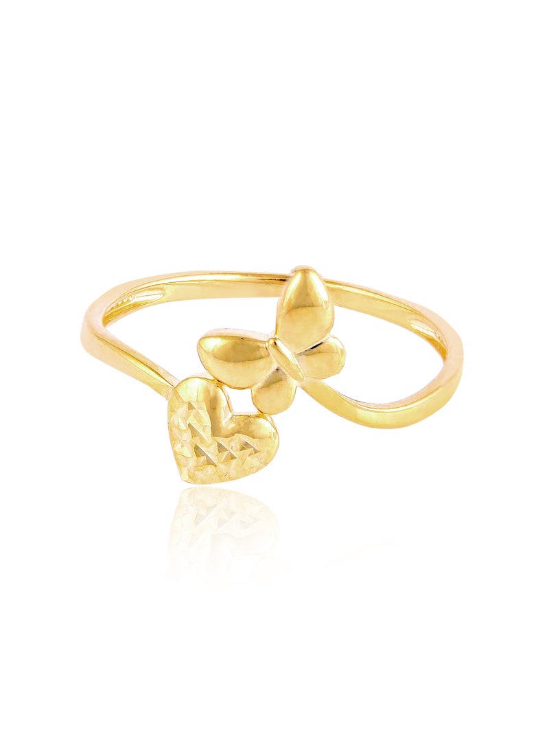 18kt Gold Heart Ring with Engraving