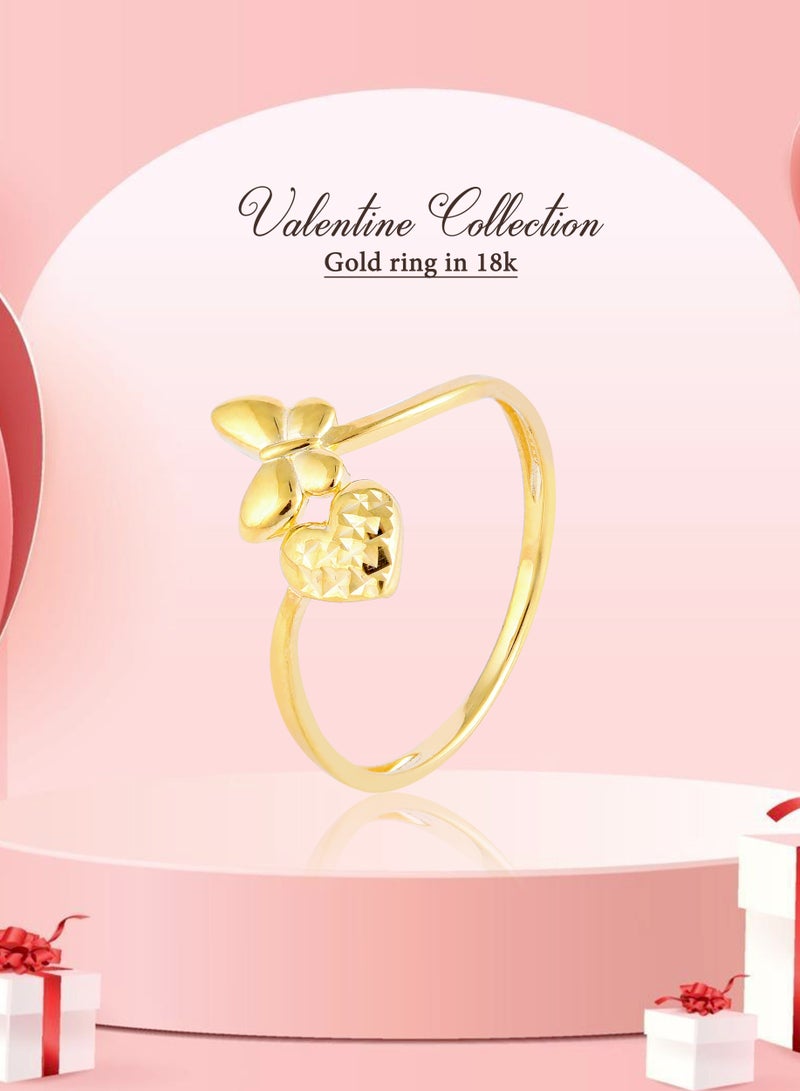 18kt Gold Heart Ring with Engraving
